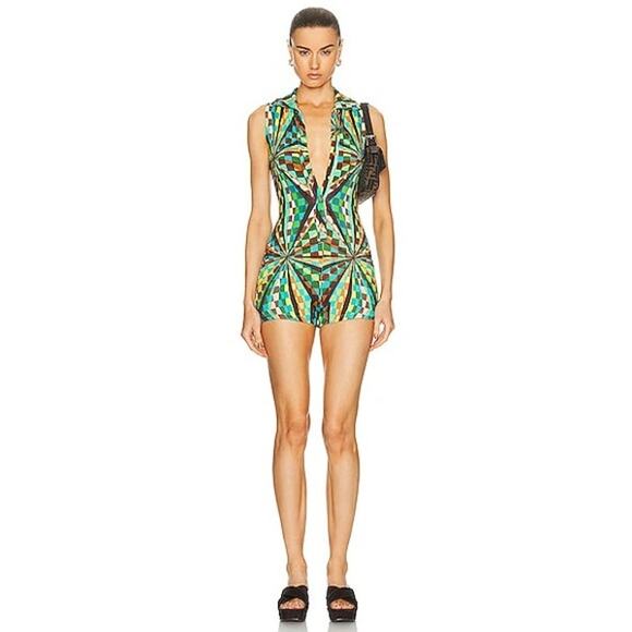 Siedres NWT Ginni Kaleidoscope Printed Mini Jumpsuit Romper Size XS - Picture 1 of 8